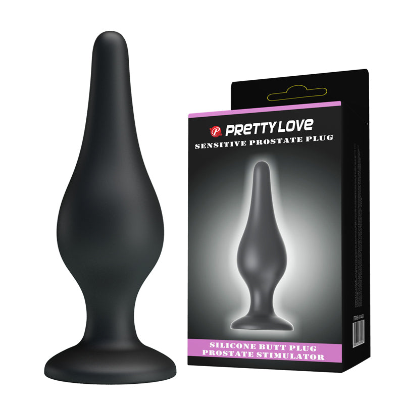 Pretty Love - Silicone Butt Plug (Black)  - Club X